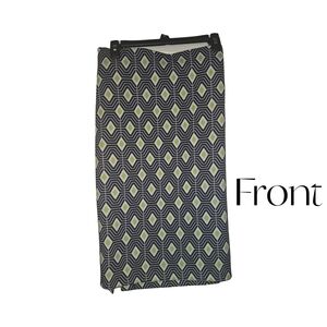 Ashley Stewart Black and White Midi Pencil Skirt for Work